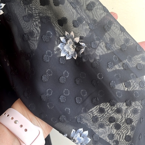 LOFT Dark Blue Floral Blouse - Picture 5 of 9